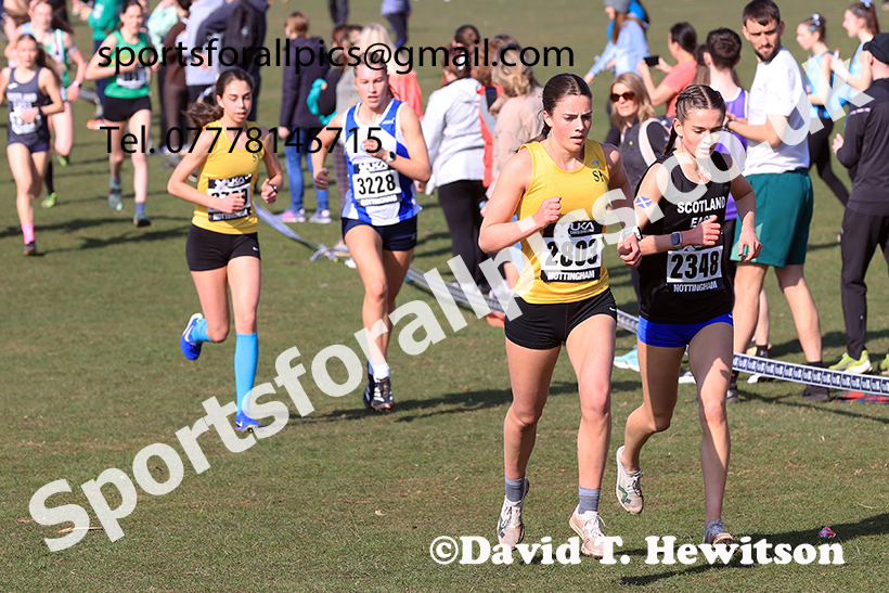 Womens under-17s 2025 UK CAU Inter Counties Cross Country Champs., Wollaton Park, Nottingham. Photo: David T. Hewitson/Sports for All Pics